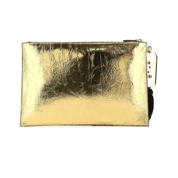 Fendi Envelope gold leather clutch - Picture 11 of 11